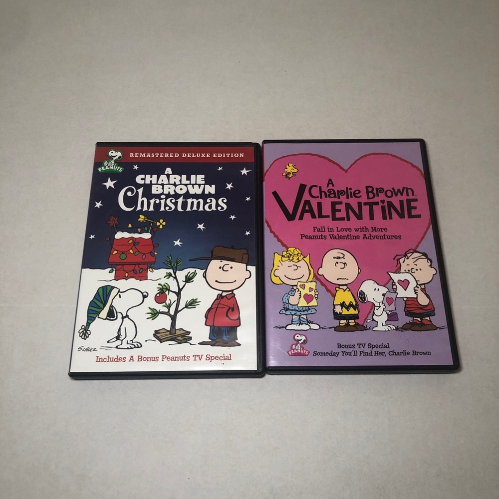 Charlie Brown DVD Lot - A Charlie Brown Christmas,  A Charlie Brown Valentine